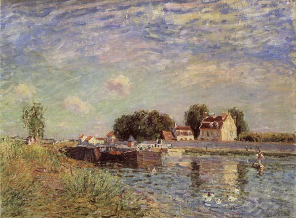 Alfred Sisley The Canal du Loing at St-Mammes Norge oil painting art